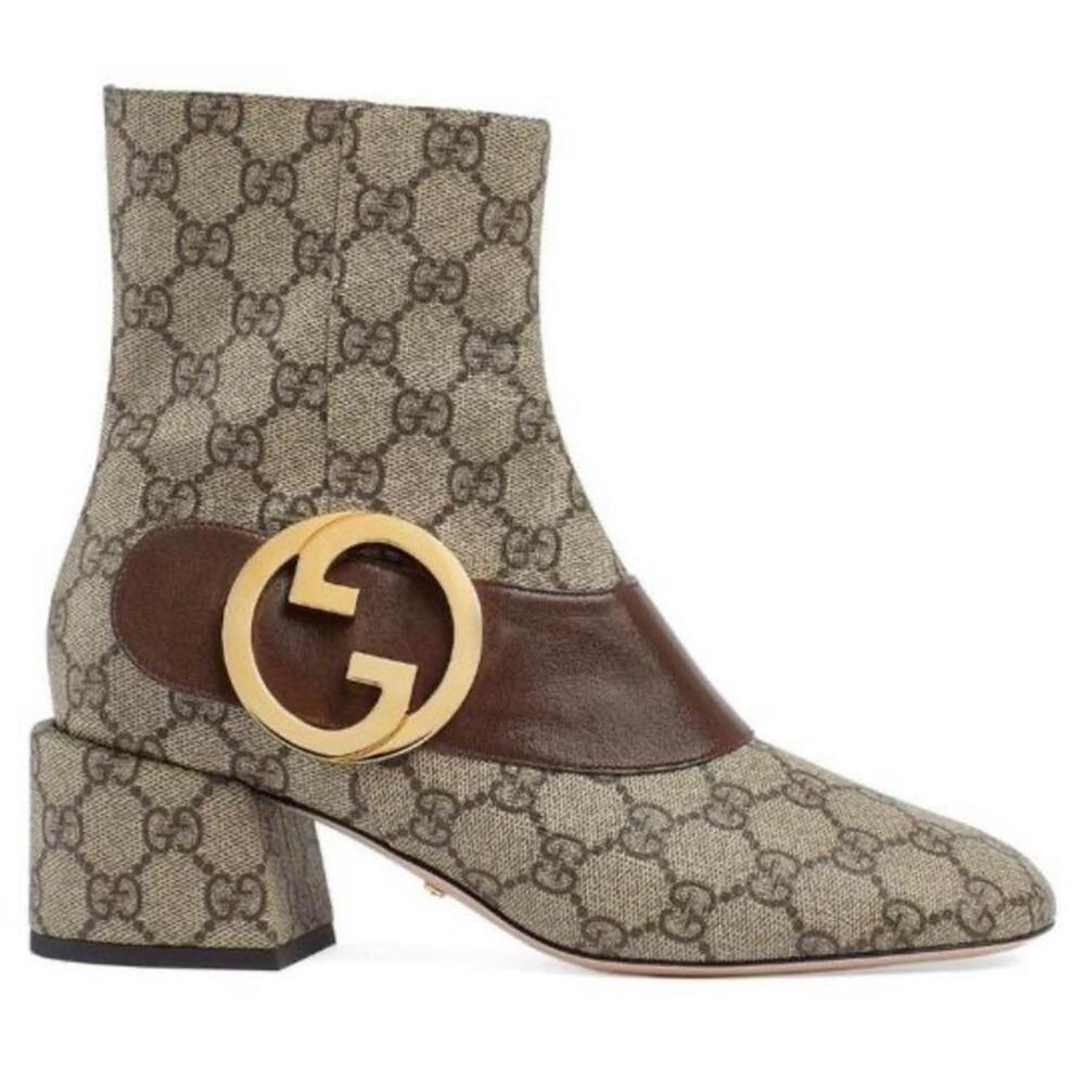 GUCCI Blondie GG Logo Supreme Ankle Boots